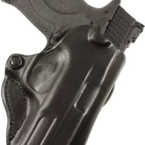 DESANTIS MINI SCABBARD HOLSTER - RH OWB LEATHER 1911 5" BLACK
