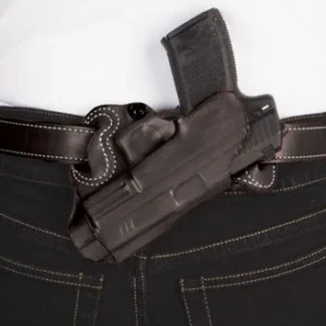 DESANTIS SMALL OF BACK HOLSTER - RH OWB LTHR FOR GLOCK 17/19 BL