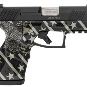 TX22 Compact 9mm 3.38" Blk/White Flag (2) 10rd