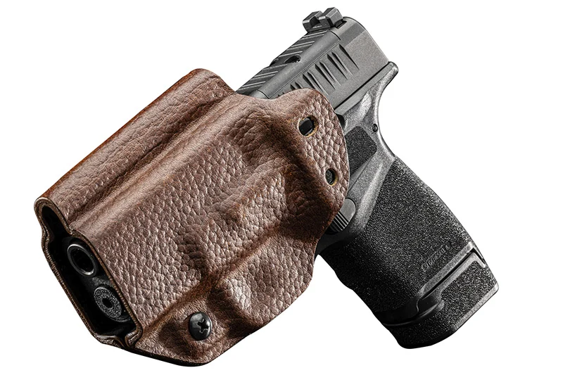 Ambi IWB/OWB Leather Hyb rid, SPG Hellcat Brn