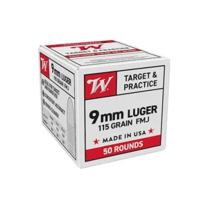 9mm, 115gr, FMJ, USA WHI TE BOX, 50rd/cs