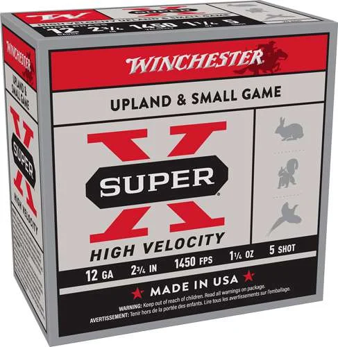 WINCHESTER 12 GA 2-3/4" #5 SUPER-X HS HIGH VELOCITY 1-1/4 OZ 25 RD/BX 10 BX/CS