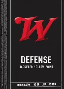 WINCHESTER 10 MM USA PERSONAL PROTECTION JHP 180 GR 50 RD/BX 10 BX/CS