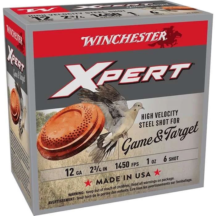 WINCHESTER 12 GA 2-3/4" LSZ 1 OZ #6 STL XPERT HV 25 RD/BX 10 BX/CS