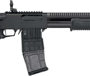 MOSSBERG 590RM TACTICAL MAG FED 12G SHOTGUN 18.5" 5 POSTION STOCK, MAGPUL FOLDING SIGHTS, 10+1