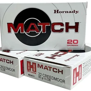 HORNADY 22 CREEDMOOR 80 GR ELD® MATCH 20RD/BX 10BX/CS