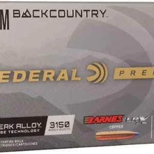 FEDERAL 7MM BACKCOUNTRY 168GR BARNES LRX COPPER 20RD/BX 10BX/CS