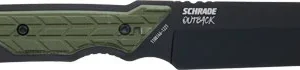 SCHRADE KNIFE OUTBACK CLEAVER - FIXED 3.6" BLACK/GREEN