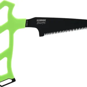 SCHRADE KNIFE ISOLATE SMALL - BONE SAW 3" T-HANDLE SK5 GREEN