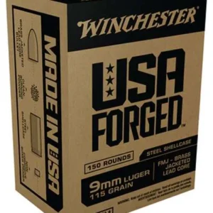 FORGED 9MM 115GRSTEEL CASE 150RD BX 750RD CASE