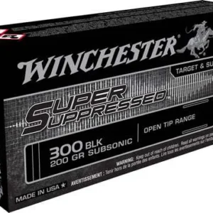 WINCHESTER SUPER SUPPRESSED 300BLK 200G SUBSONIC 20RD BX 200RD CASE