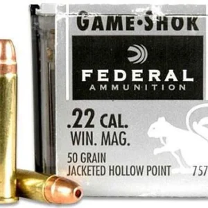 FEDERAL 22 MAG 50GR JHP "GAME-SHOK" 50 RD/BX 60 BX/CS