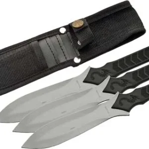 SZCO RITE EDGE 10" DRAGON - THROWING KNIFE 3PC SET W/SHTH