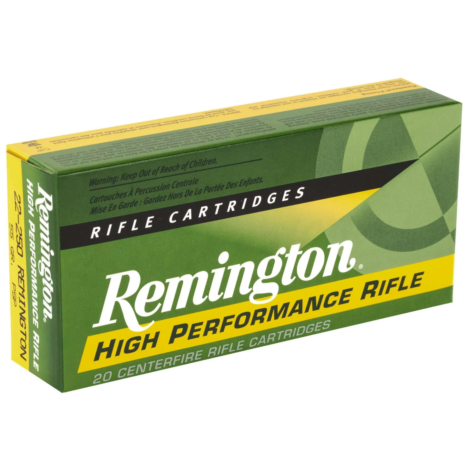 REMINGTON R22501 22-250 REM 55GR HPR PSP 20 RD/BX 10 BX/CS
