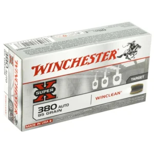 WINCHESTER SUPER X WINCLEAN TRGT 380ACP 95G FMJ 50RD BX 500RD CASE