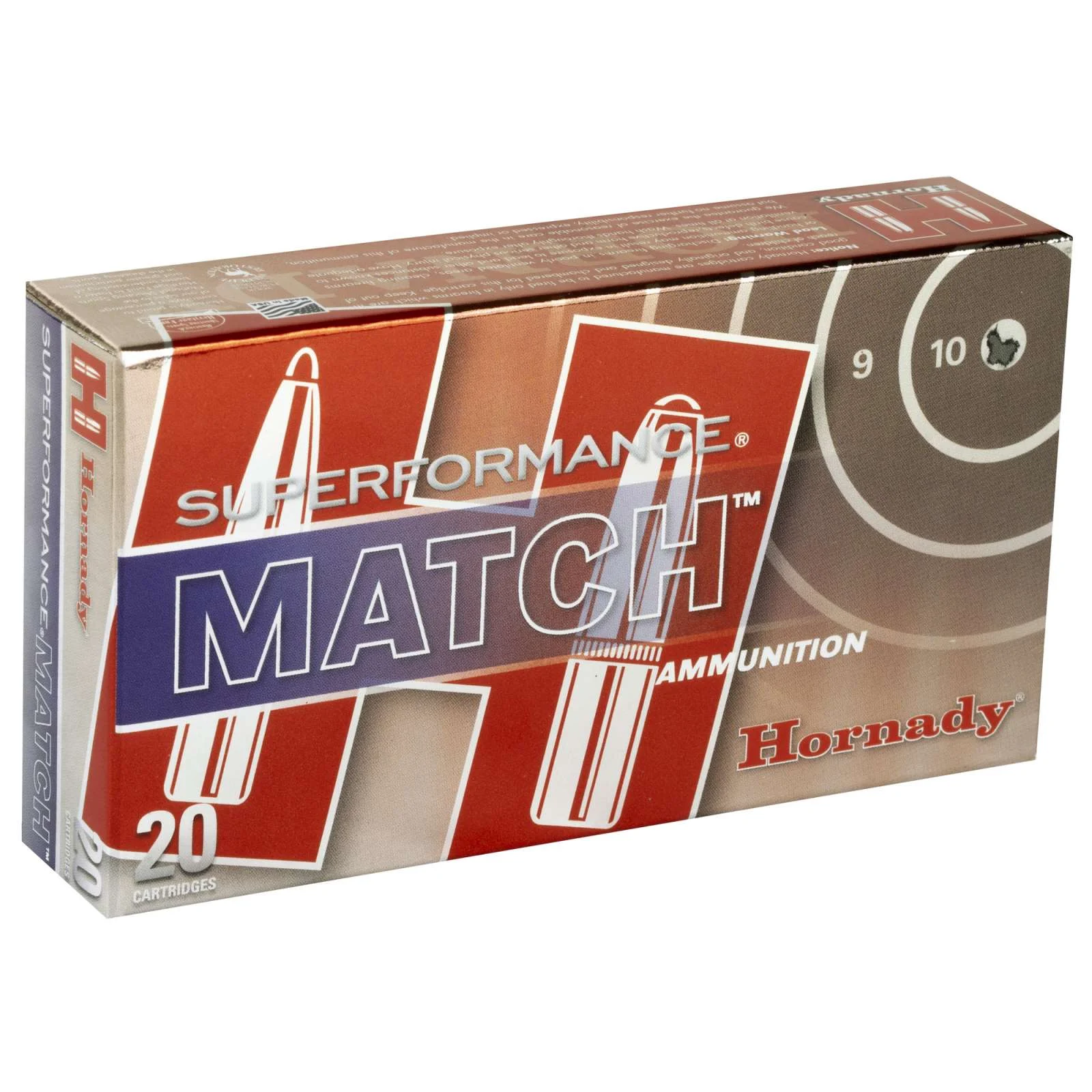 HORNADY SUPERFORMANCE MATCH 223 REM 75GR BTHP 20RD BX 200RD CASE