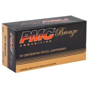 PMC BRONZE 357MAG 158GR JSP 50RD BX 1000RD CASE