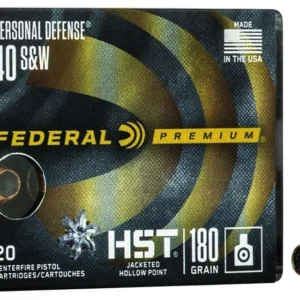 FEDERAL 40 S&W 180GR HST JHP 20 RD/BX 10 BX/CS