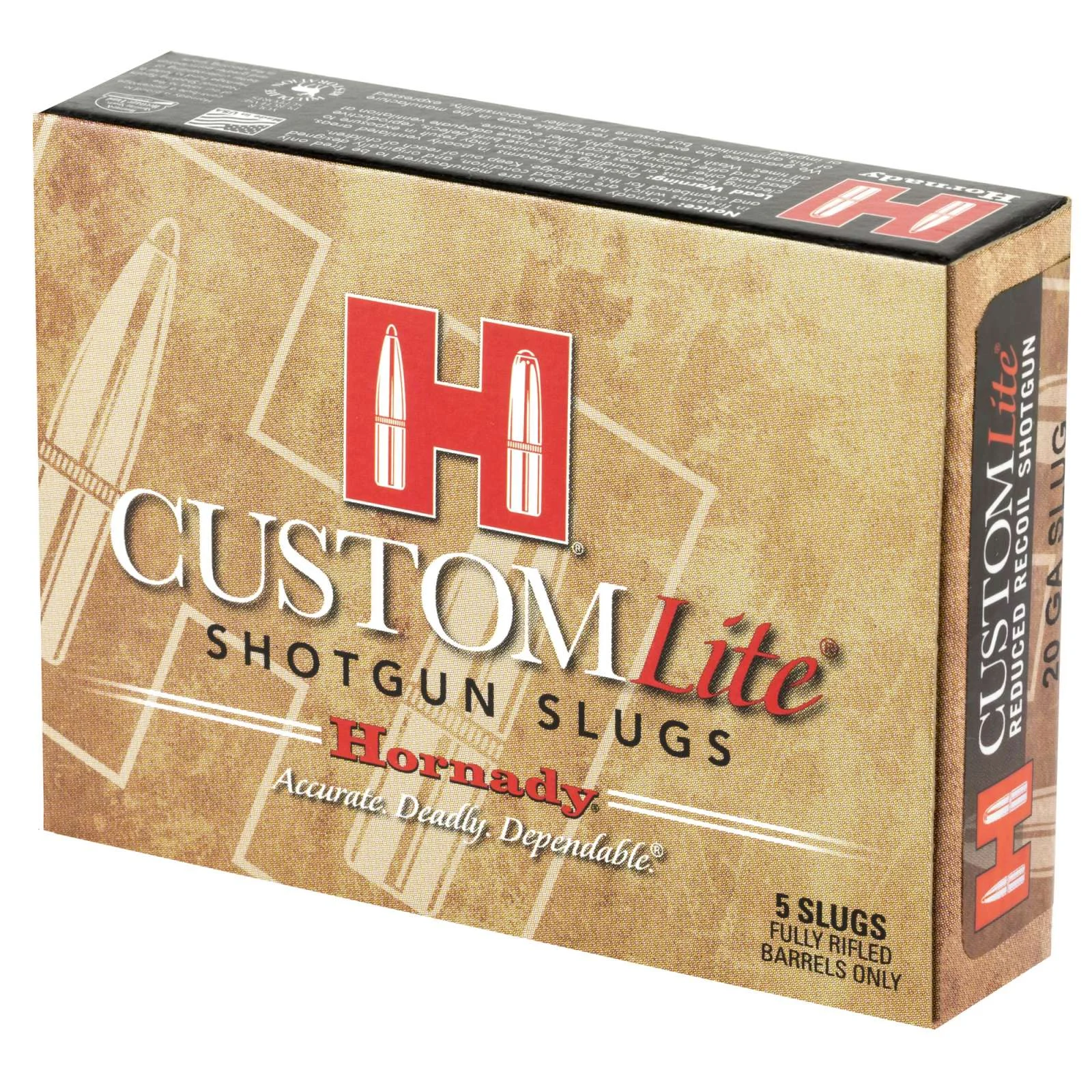 HORNADY CUSTOM LITE 20GA 250GR FTX SLUG 5RD BX 100RD CASE - Image 2