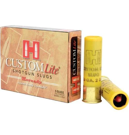 HORNADY CUSTOM LITE 20GA 250GR FTX SLUG 5RD BX 100RD CASE - Image 4