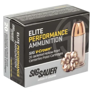 SIG SAUER V-CROWN 45ACP 185GR JHP 20RD BX 200RD CASE
