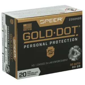 SPEER 32 AUTO 60 GR GDHP AMMO 20 RD/BX 10 BX/CS