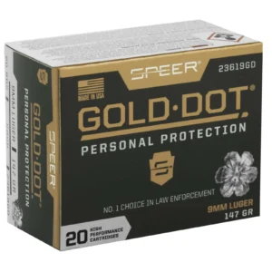 SPEER 9MM LUGER 147 GR GDHP AMMO 20 RD/BX 10 BX/CS