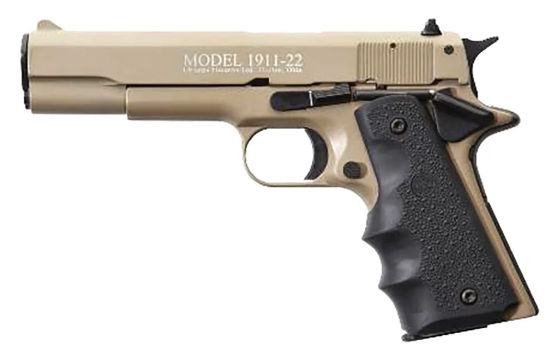1911 Pistol 22LR 5" BBL Tan,Hogue Gp2/10
