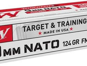 WINCHESTER 9 MM NATO 124 FMJ 100RD 100 RD/BX 10 BX/CS