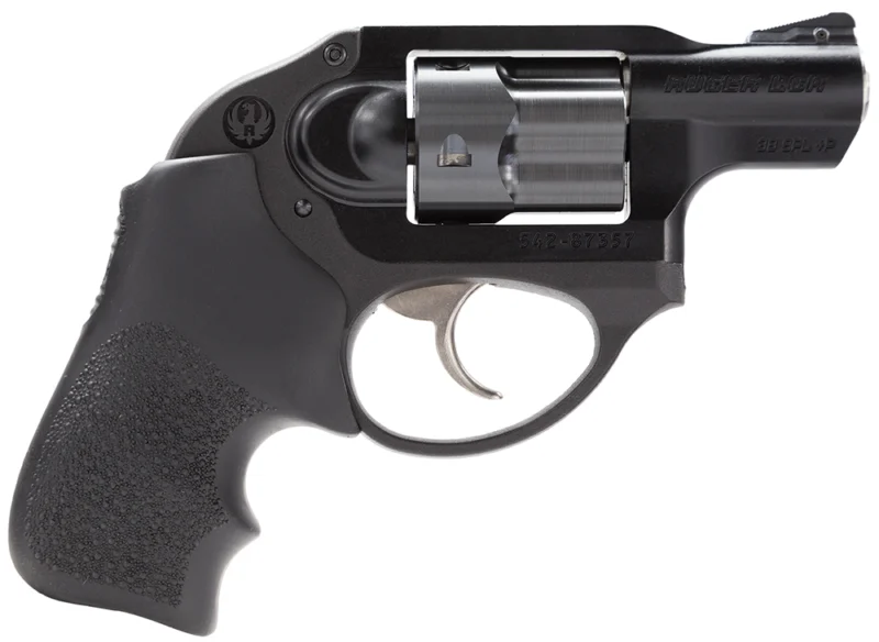 RUGER LCR 38SPC BL/HOGUE GRP 5RD DAO