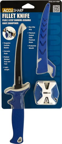 ACCUSHARP FILLET KNIFE W/ TWO- - STEP CARBIDE SHARPENER 6.5" - Image 2