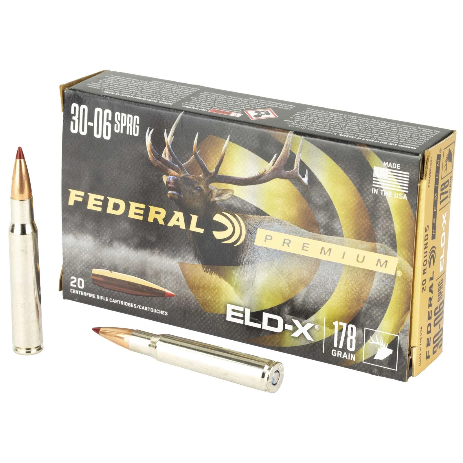 FEDERAL 30-06 SPRGFLD 178 GR ELD-X 20 RD/BX 10 BX/CS