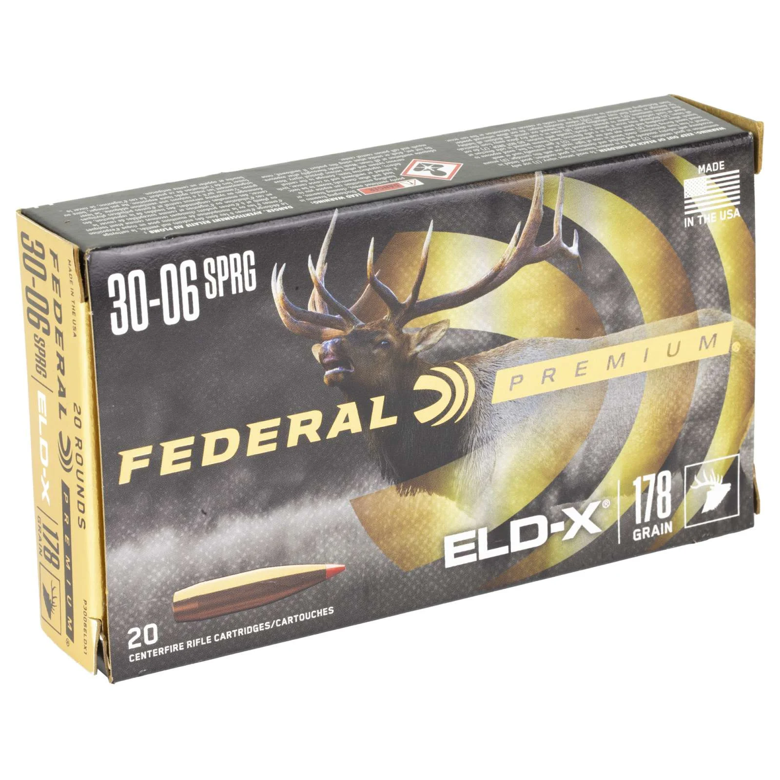 FEDERAL 30-06 SPRGFLD 178 GR ELD-X 20 RD/BX 10 BX/CS - Image 2
