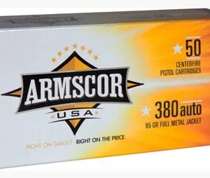ARMSCOR 380 ACP 95GR FMJ - 50RD 20BX/CS