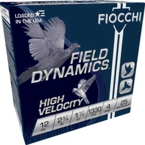 FIOCCHI 12GA 2.75" 1-1/4OZ #4 - 1330FPS 25RD 10BX/CS