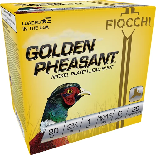 FIOCCHI GOLDEN PHEASANT 20GA - 2.75" 1OZ #6 25RD 10BX/CS