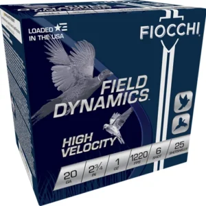 FIOCCHI 20GA 2.75" 1OZ #6 - 1220FPS 25RD 10BX/CS