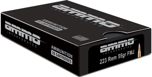 AMMO INC 223 REM 55GR FMJ - 20RD 25BX/CS