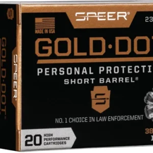 SPEER GOLD DOT 38 SPECIAL+P - 135GR SHORT BARREL 20RD 10BX/C