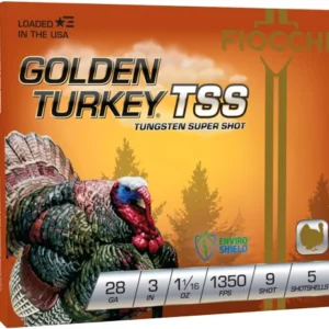 FIOCCHI GOLDEN TURKEY TSS 28GA - 3" 1-1/16OZ #9 5RD 10BX/CS