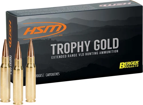 HSM TROPHY GOLD 338 LAPUA MAG - 250GR BERGER OTM 20RD 20BX/CS