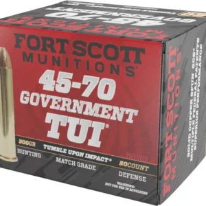 FORT SCOTT 45-70 GOV 300GR TUI - SOLID COPPER 20RD 10BX/CS