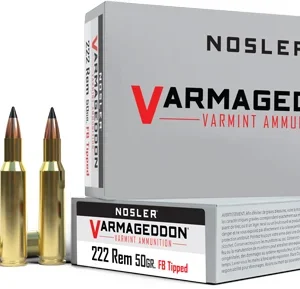 NOSLER VARMAGEDDON 222 REM - 50GR FBT 20RD 20BX/CS