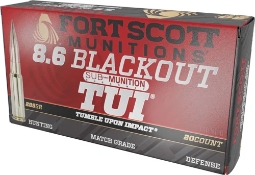 FORT SCOTT 8.6 BLACKOUT 285GR - TUI SOLID COPPER 20RD 10BX/C