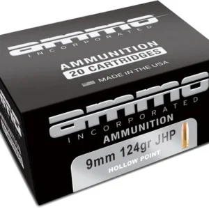 AMMO INC 9MM LUGER 124GR JHP - 20RD 10BX/CS