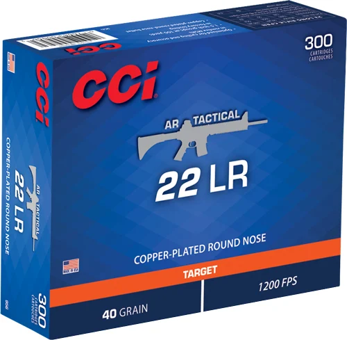 CCI TACTICAL 22LR 40GR PLATED - RN 1200FPS 300RD 10BX/CS