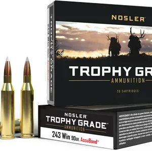 NOSLER TROPHY GRADE 243 WIN - 90GR ACCUBOND TIP 20RD 10BX/CS