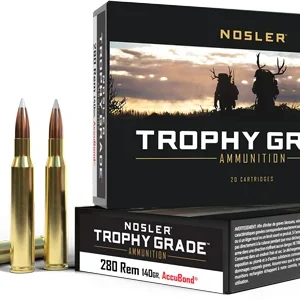 NOSLER TROPHY 280 REM 140GR - ACCUBOND TIP 20RD 10BX/CS