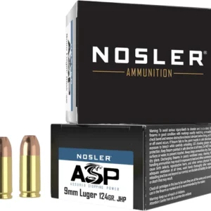 NOSLER 9MM 124GR ASP JHP - 20RD 10BX/CS