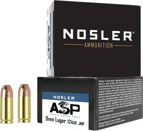 NOSLER 9MM 124GR ASP JHP - 20RD 10BX/CS